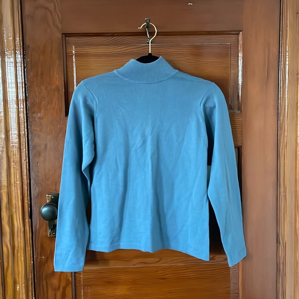 NWT merino wool turtleneck sweater blue